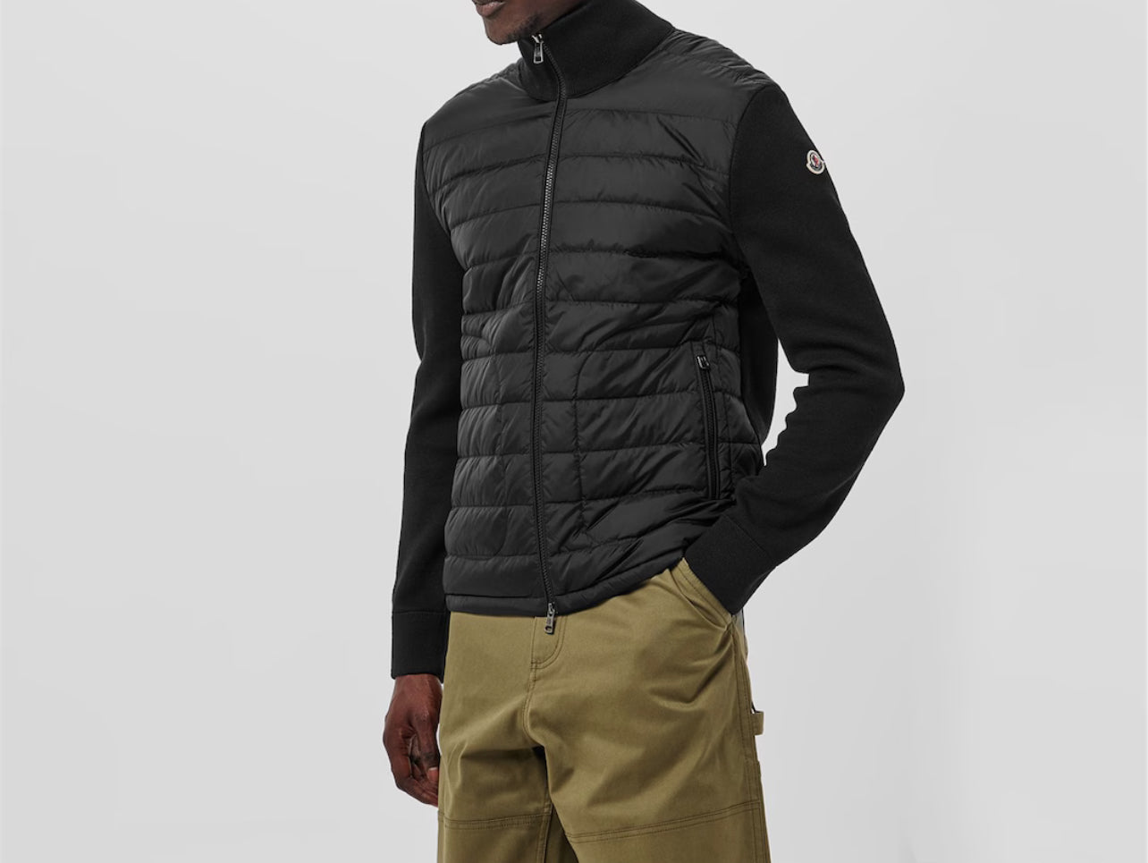 MONCLER Padded zip up cardigan Black