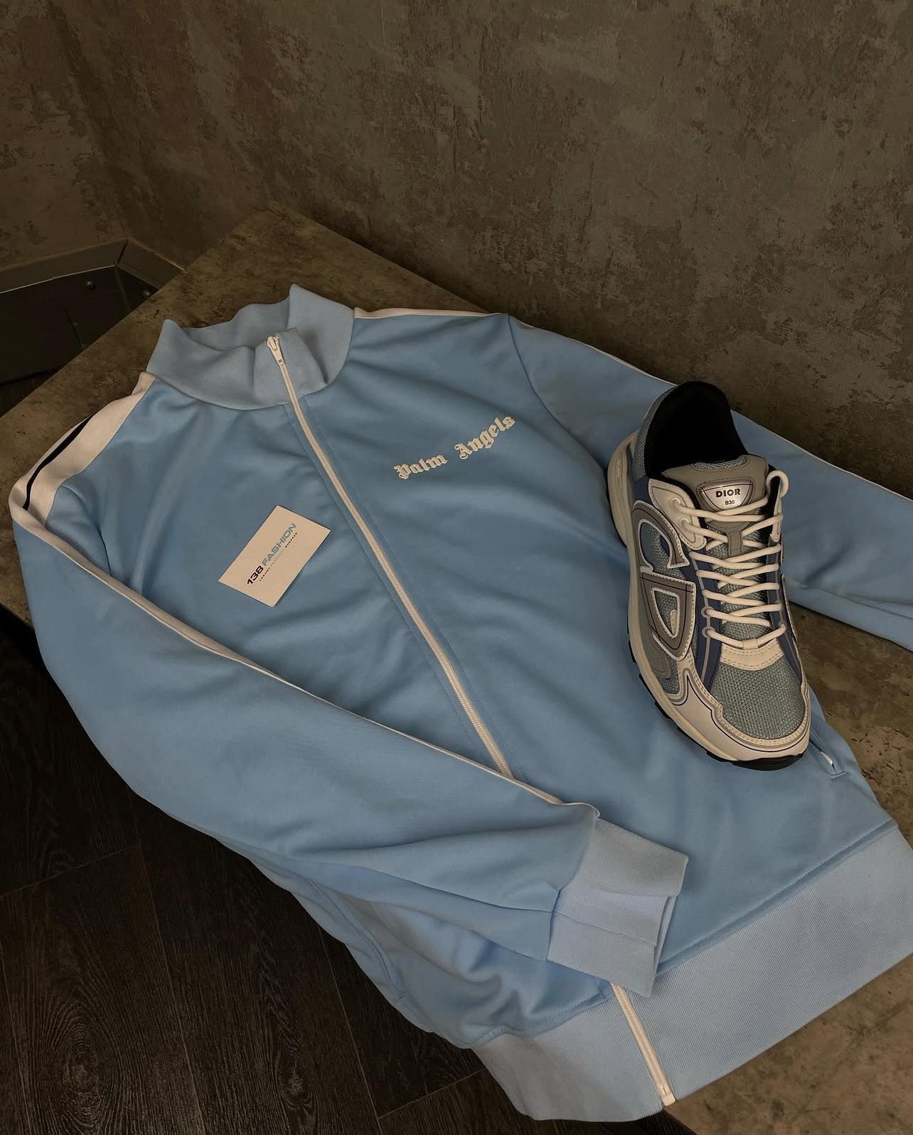 Palm Angles Track Top - light blue