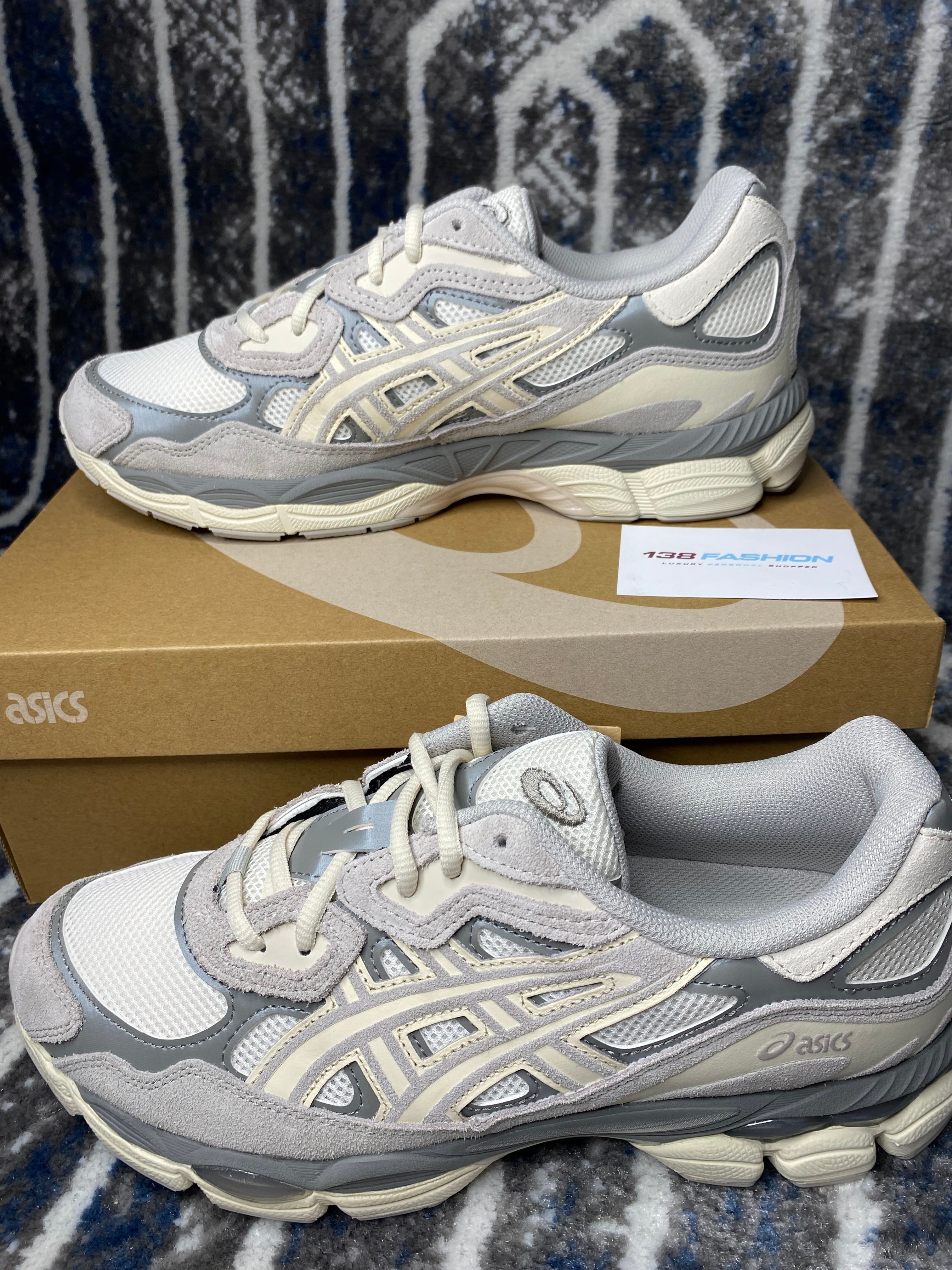 Asics gel nyc cream and oyster grey