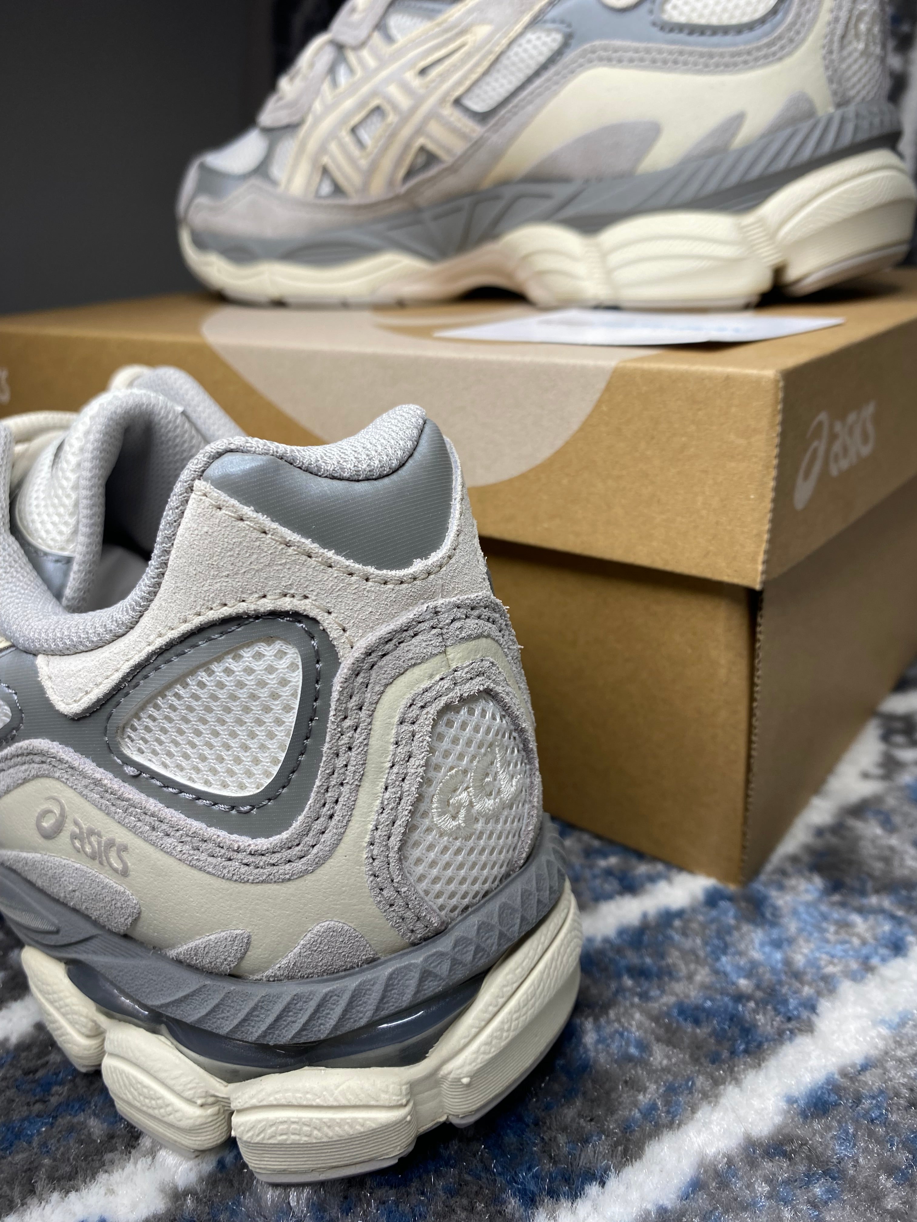 Asics gel nyc cream and oyster grey