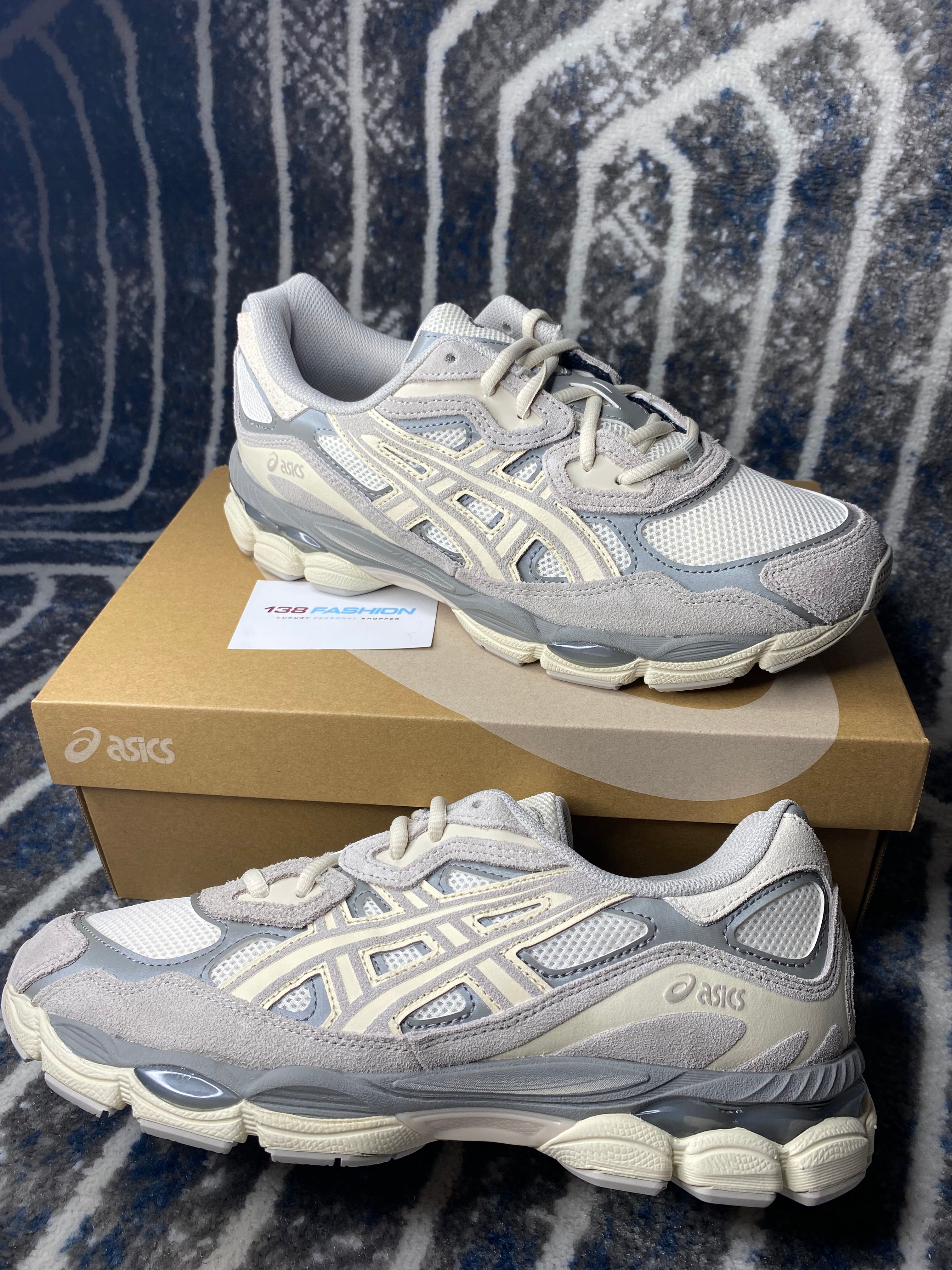 Asics gel nyc cream and oyster grey